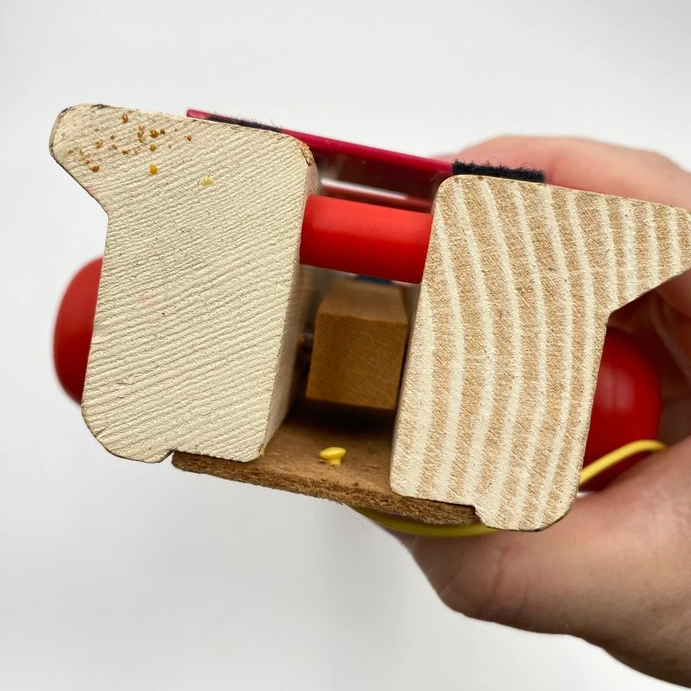 Vintage Fisher Price Wooden Pull Toy Xylophone 14
